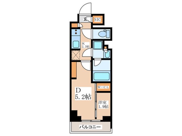 コンフォリア東新宿の物件間取画像